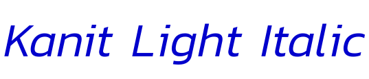 Kanit Light Italic लिपि